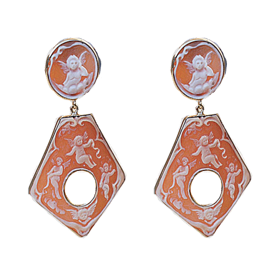 Italian Handmade Cameo Earrings