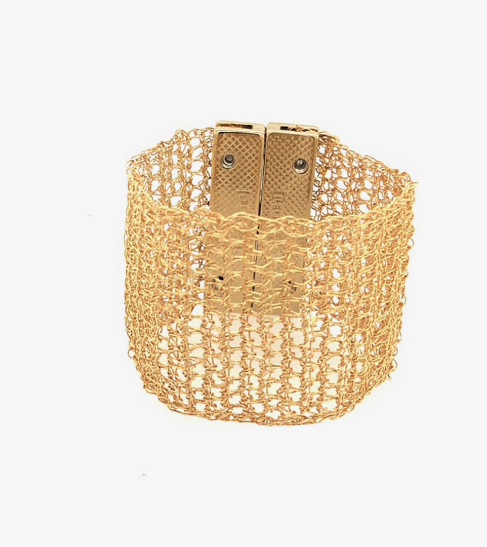 Celebrate Brazilian Gold Mesh Bracelet