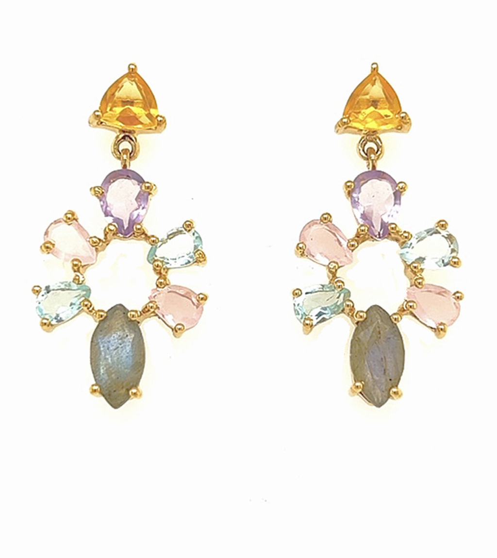 French Beauties in Gemstone Earrings