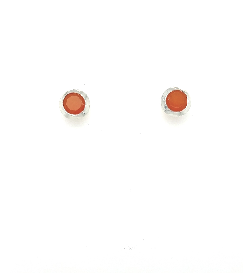 Carnelian Stud Earrings