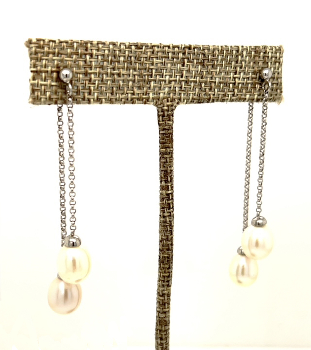 Hanging Pearl Italian Earrings