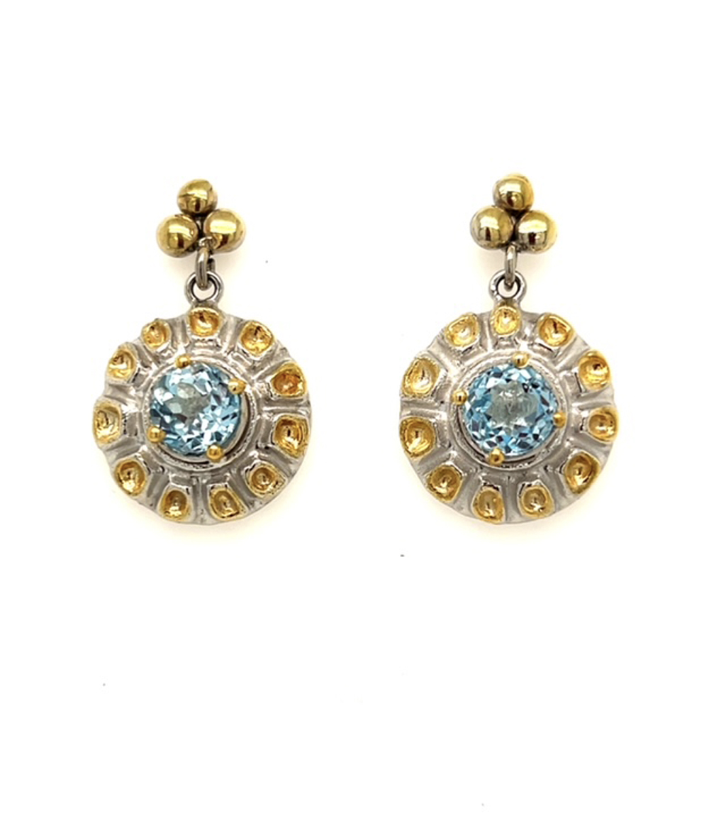 Blue Topaz Turkish Earrings