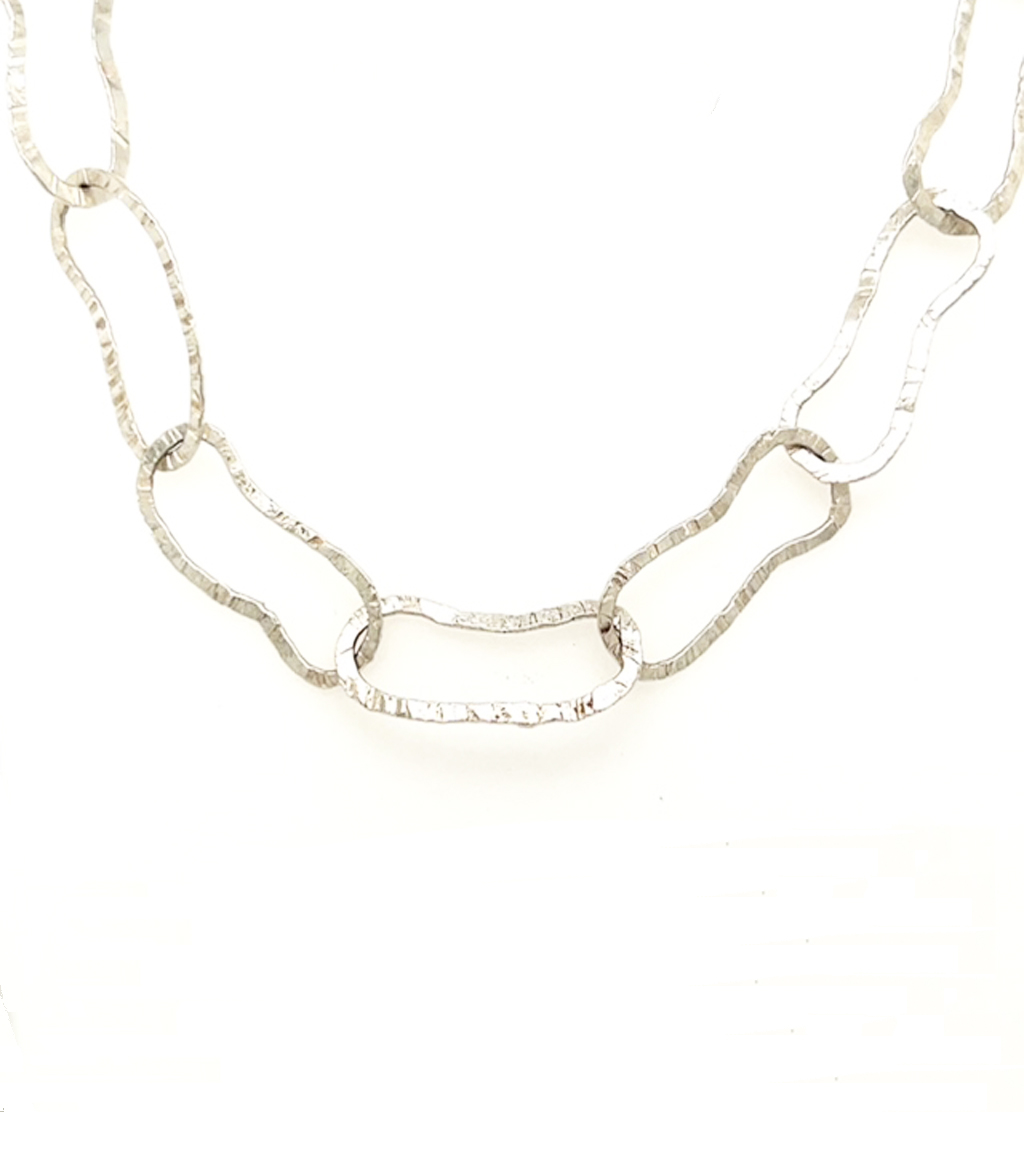 South African Hammered Silver Necklace