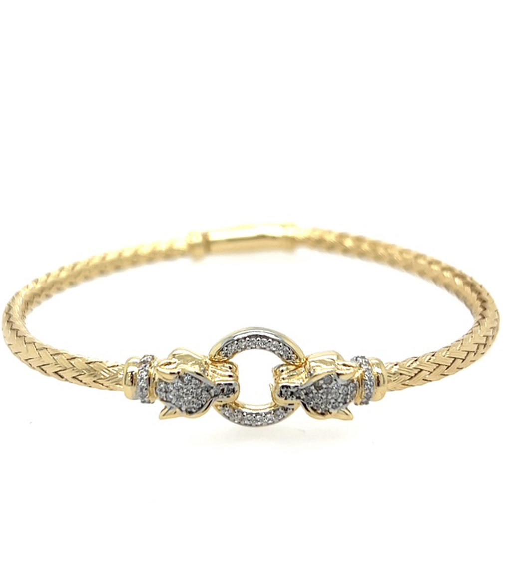 Italian Gold and White Bracelet