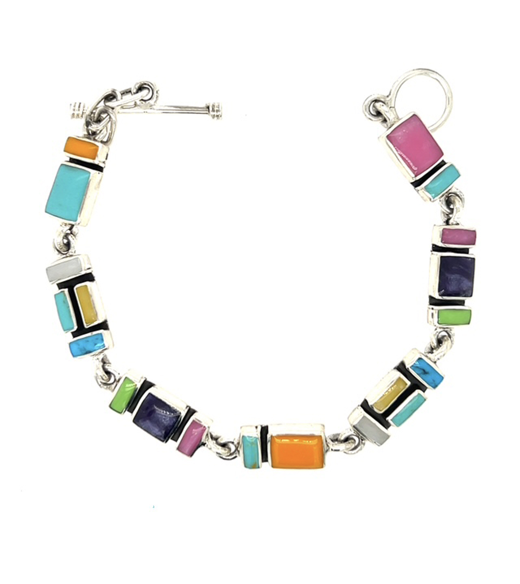 Multiple Stones of All Colors in Mexican Bracelet