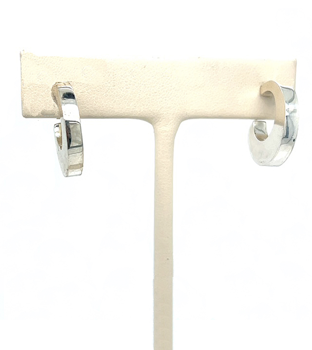 Waning Crescent Sterling Silver Earrings