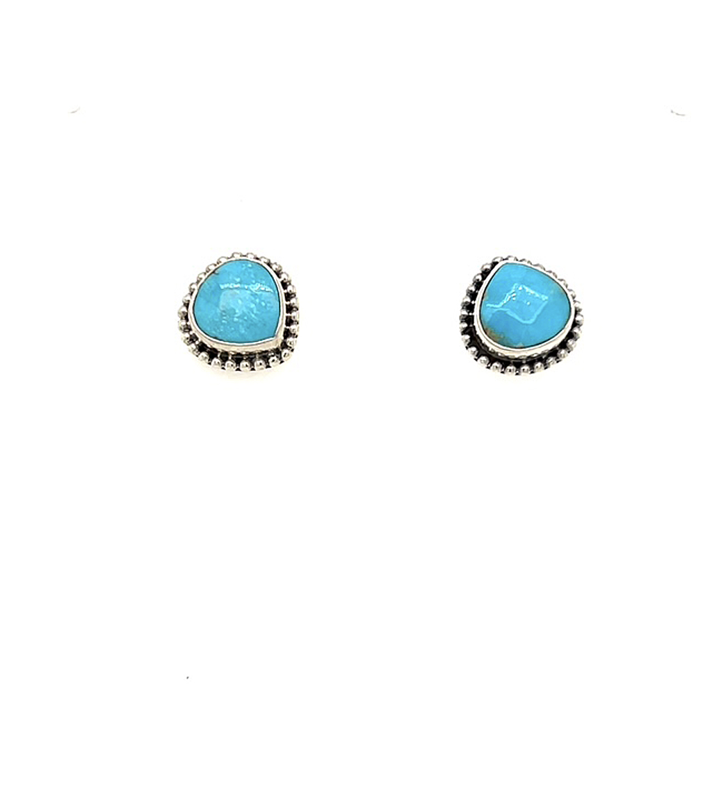 Turquoise Bali Sterling Silver Earrings