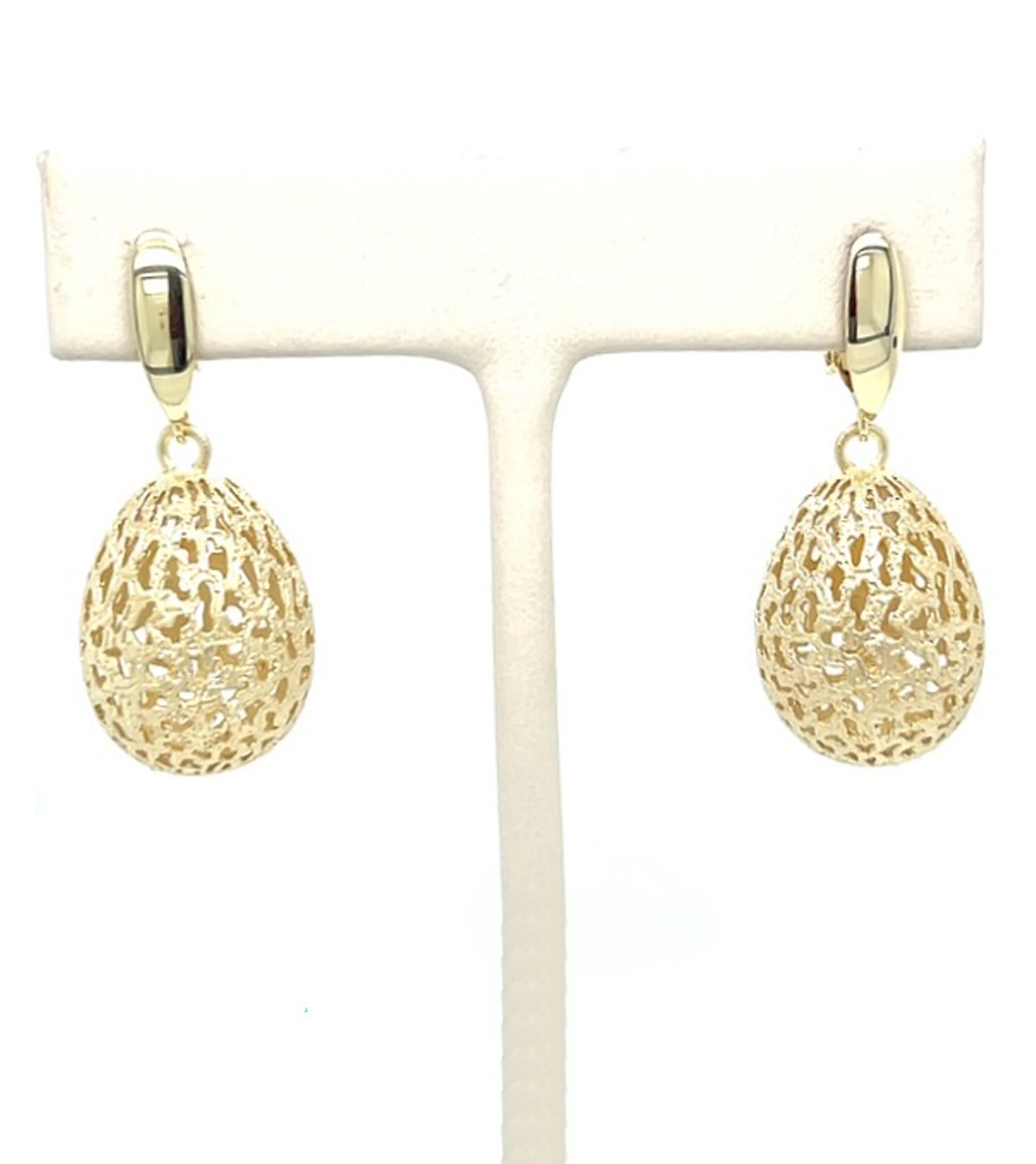 Iced Gold Italian Earrings