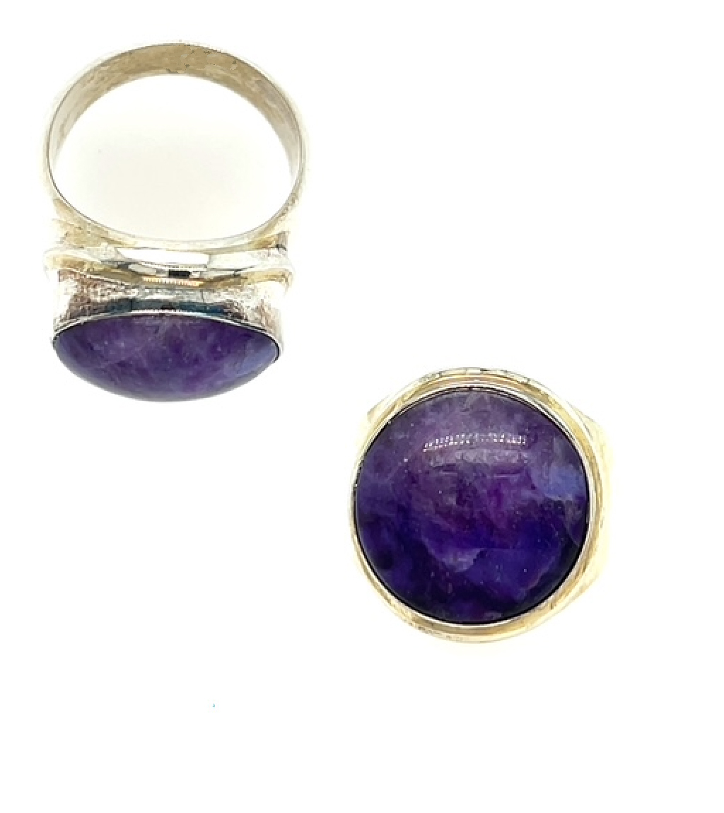 Sugilite and Sterling Silver Ring