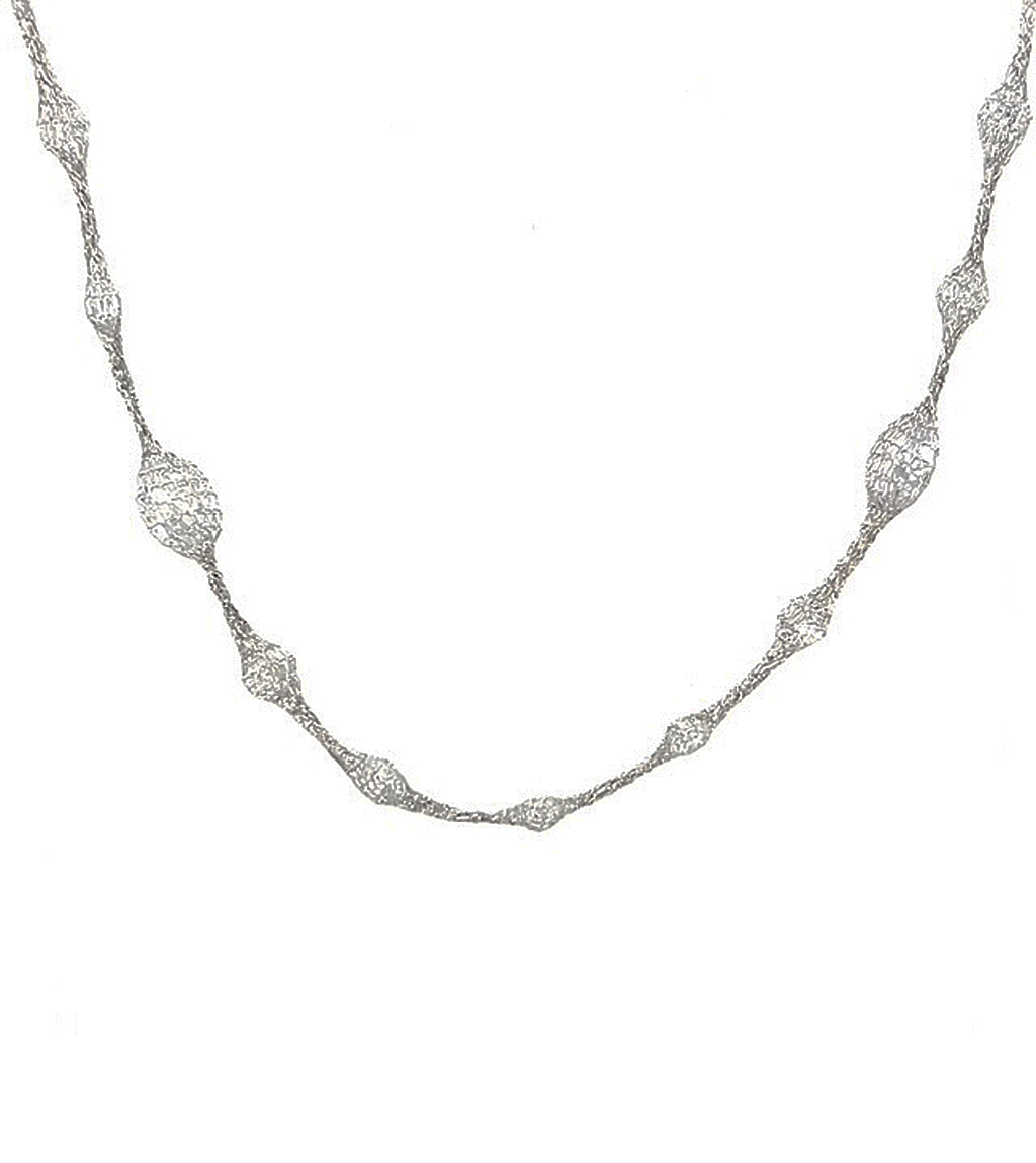 Italian Sterling Silver Mesh Necklace
