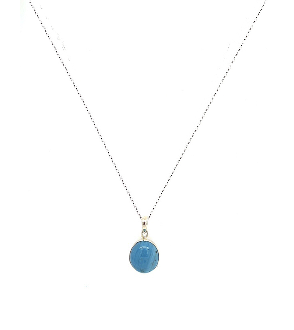 Swedish Blue Brag Stone Necklace