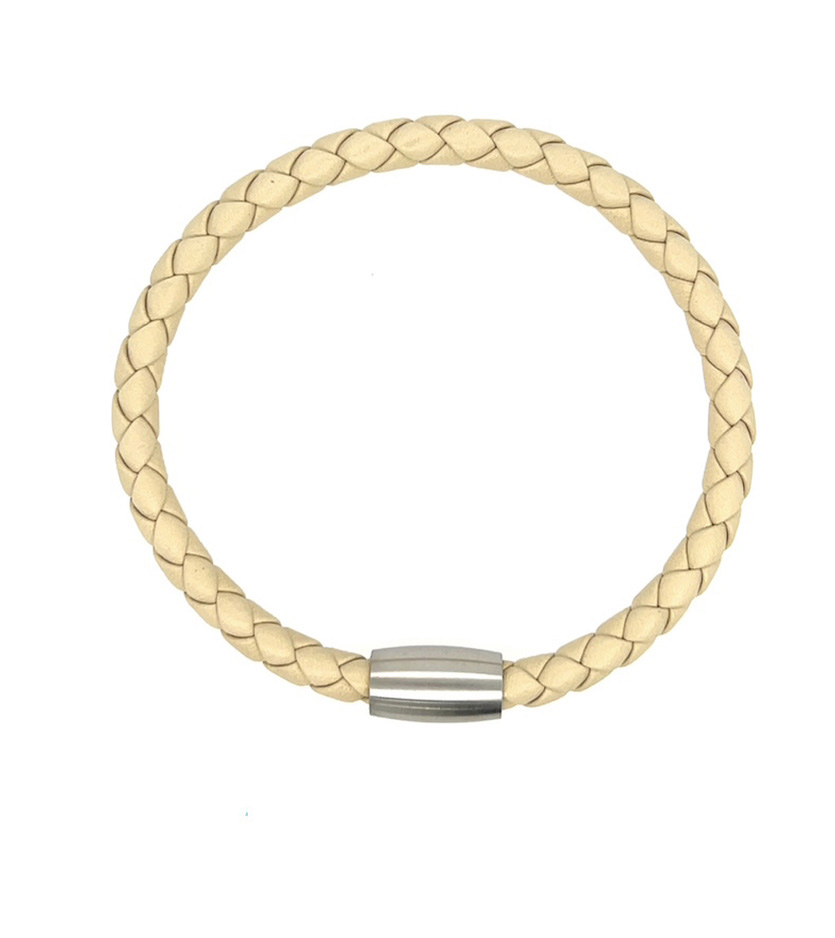 Cream Leather German Bracelet