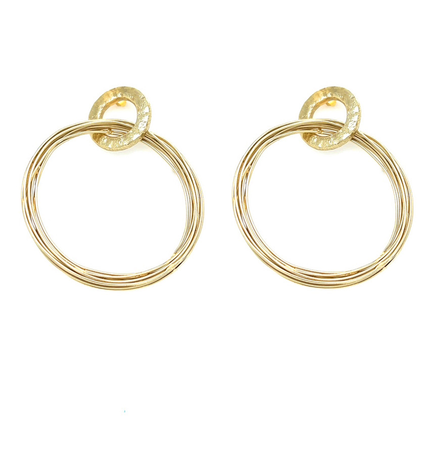 Large Gold hanging Hoop Earrings