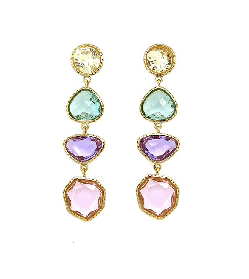 Cascading Natural Stone Earrings