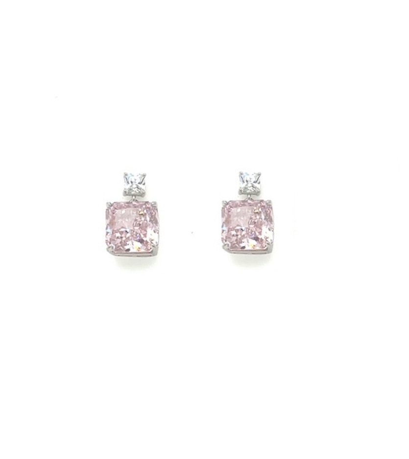 Pink Zircon French Drop Earrings