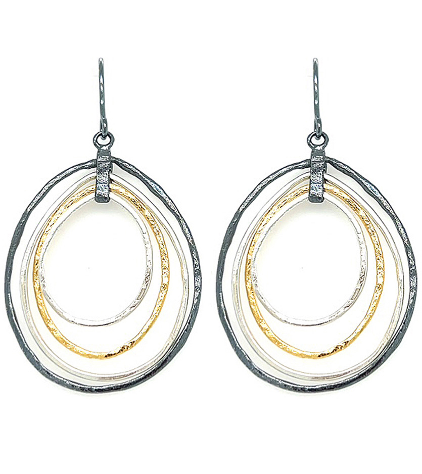 Oval Circles Cascade in Dutch Earrings