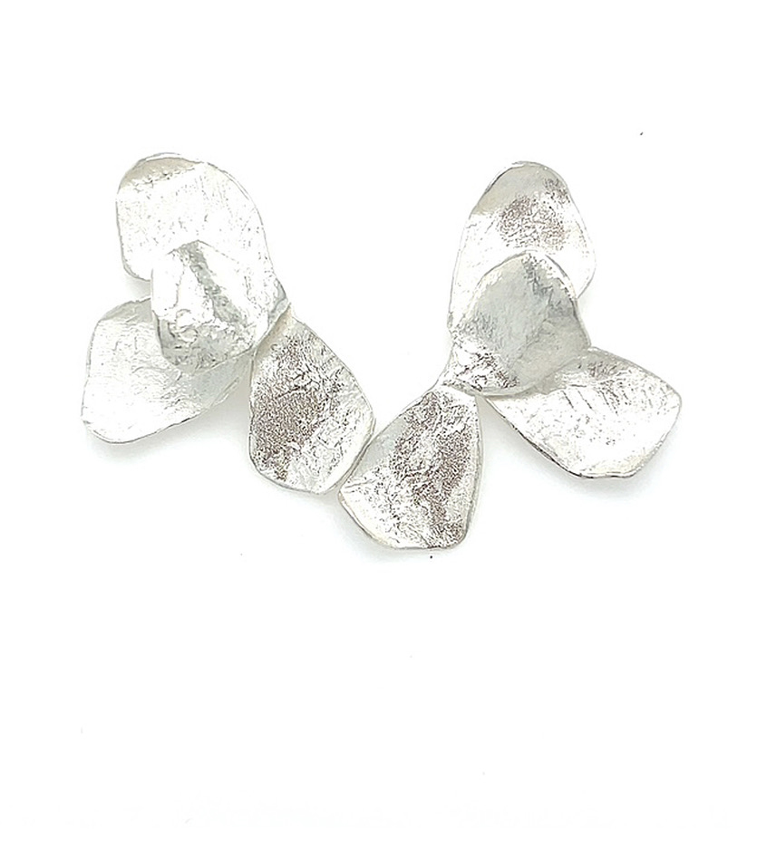 Sterling Silver Flowered Earrings