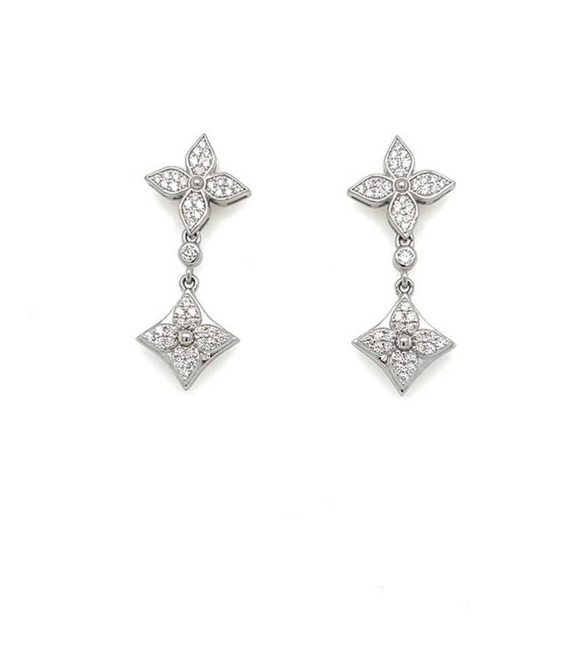 Hanging Quatrefoil Earrings