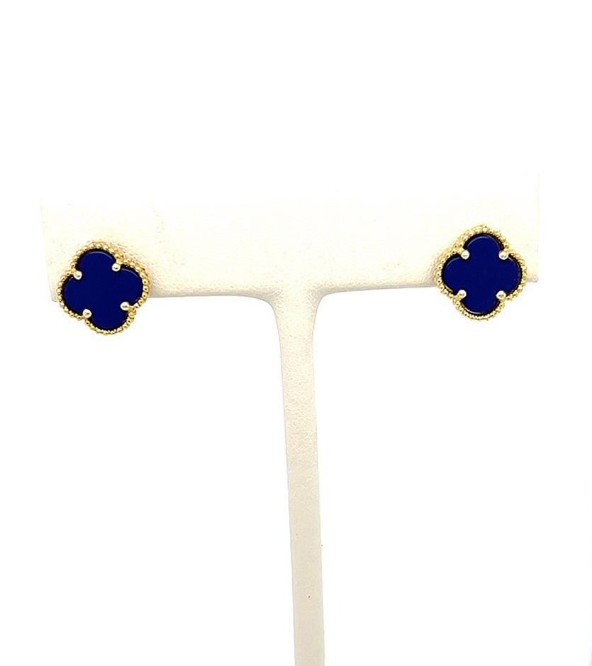 Lapis Lazuli Quatrefoil Earrings
