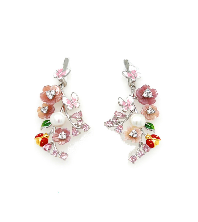 Flower Garden in French Earrings