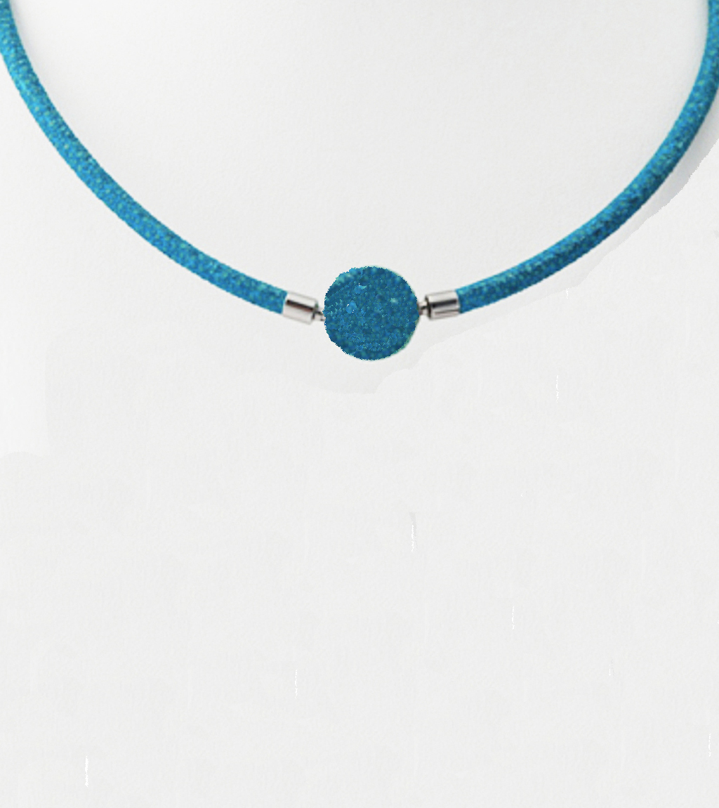 Turquoise Stingray Leather Necklace