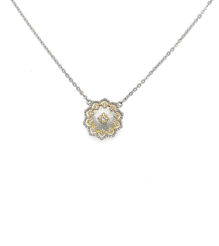 Silver Small Buccellati Inspired Necklace