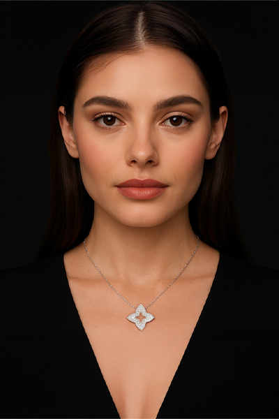 A Little Smaller Quatrefoil Necklace - Image 2