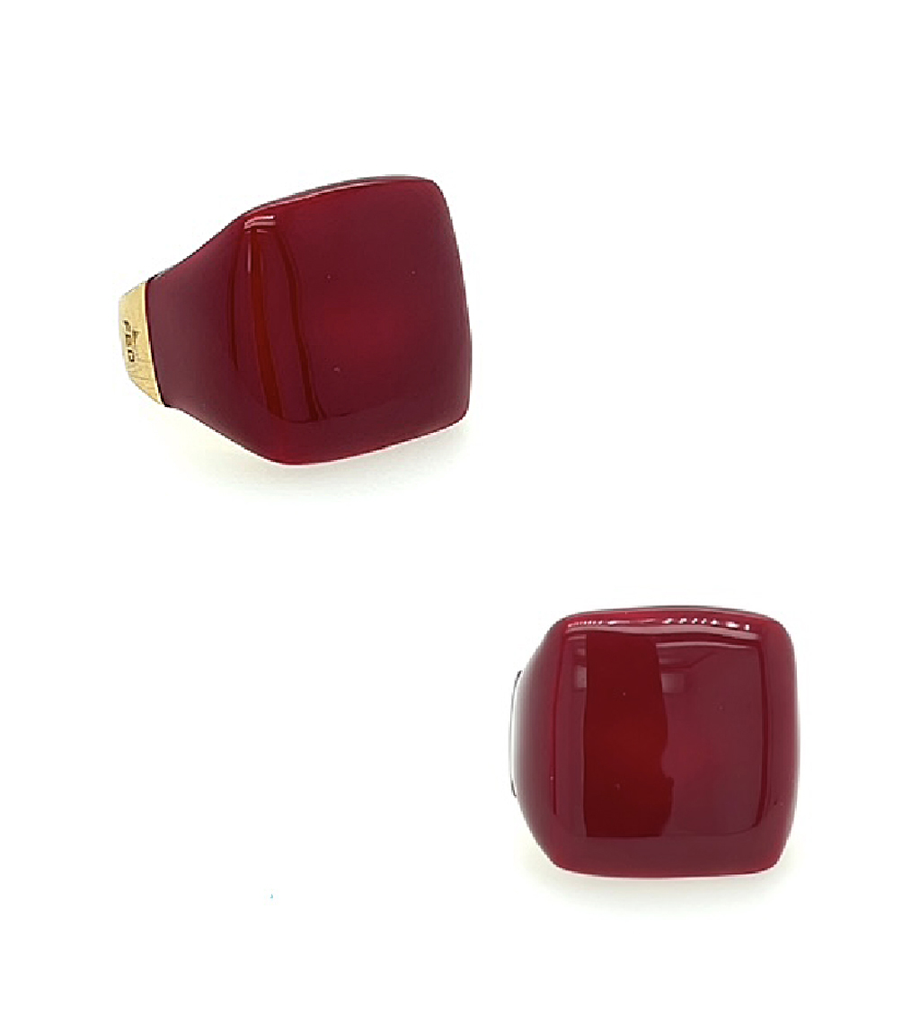 Burgundy Italian Square Ring